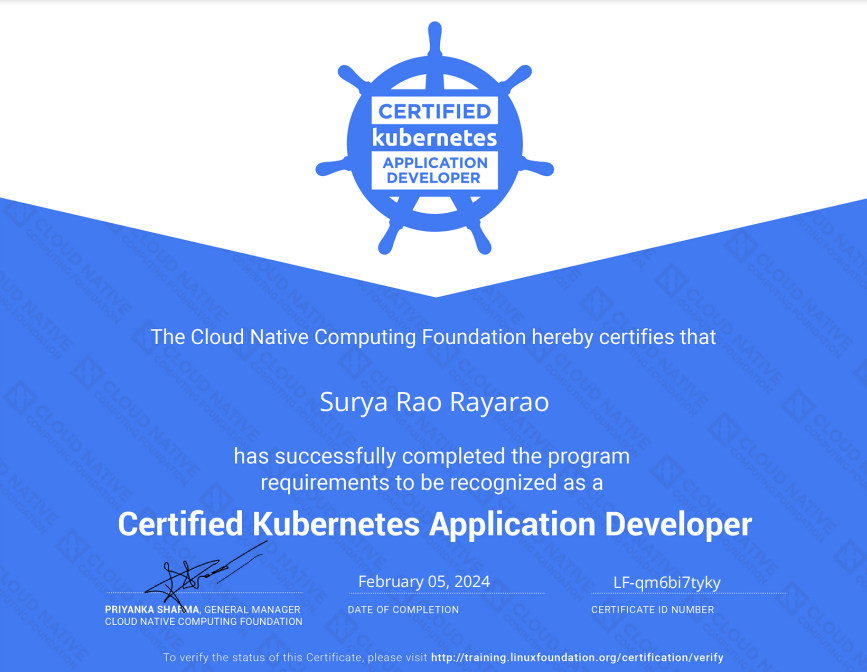 CKAD Certificate