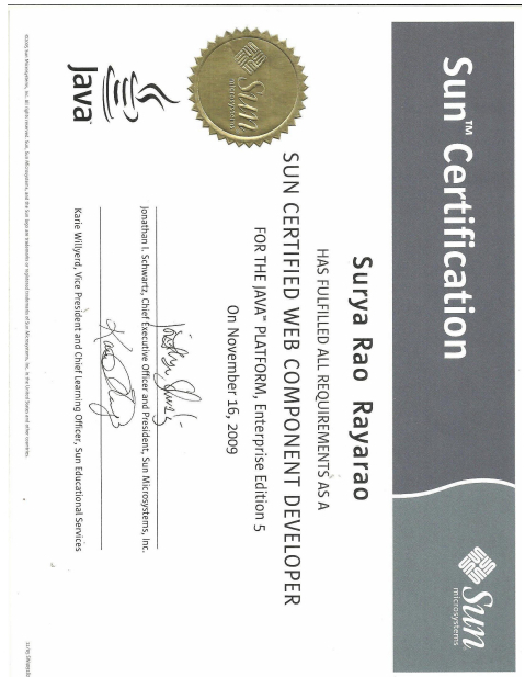 SCWCD Certificate